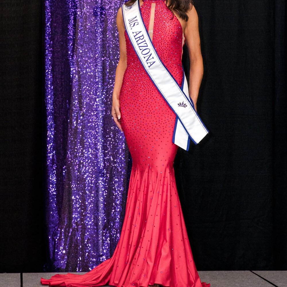 Red Jonathan Kayne gown
